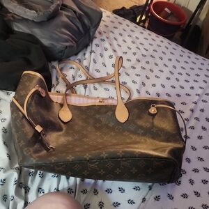 Louis Vuitton Brown and Tan Monogram Handbag